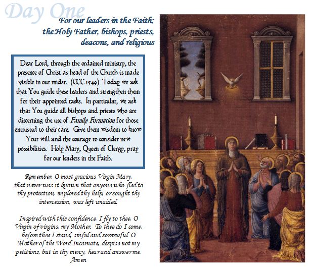 Novena, day 1